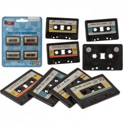 Blu Magnet Frigider Caseta Audio Retro 3*4.2cm 4/set 33/5972