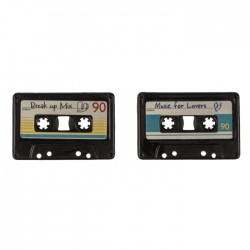 Blu Magnet Frigider Caseta Audio Retro 3*4.2cm 4/set 33/5972