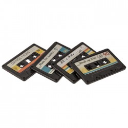 Blu Magnet Frigider Caseta Audio Retro 3*4.2cm 4/set 33/5972