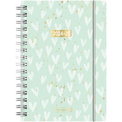 Br Agenda Scolara Spira A5 Datata Zilnic 2024-2025 Cu Elastic Hearts 72055025