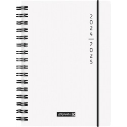 Br Agenda Scolara Spira A5 Pp Datata Zilnic 2024-2025 Cu Elastic Plain White 72055115