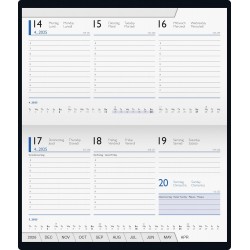 Br Agenda Datata Saptamanal Brunnen 9*15cm 2025 Negru 75528905