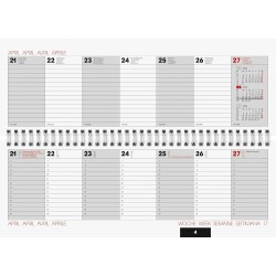 Br Planner Brunnen Saptamanal 2025 11*30cm Spira Negru 77261905