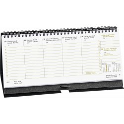 Br Calendar Birou Saptamanal 2025 28.5*12cm Spira Negru 87060905