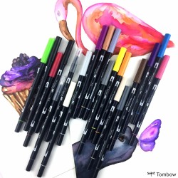 Con Marker Tip Acuarela 2 Capete Tombow Royal Purple Abt-676