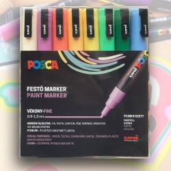 Marker Uni Posca Pc-3m 0.9-1.3mm Pastel 8 Culori/set 42595