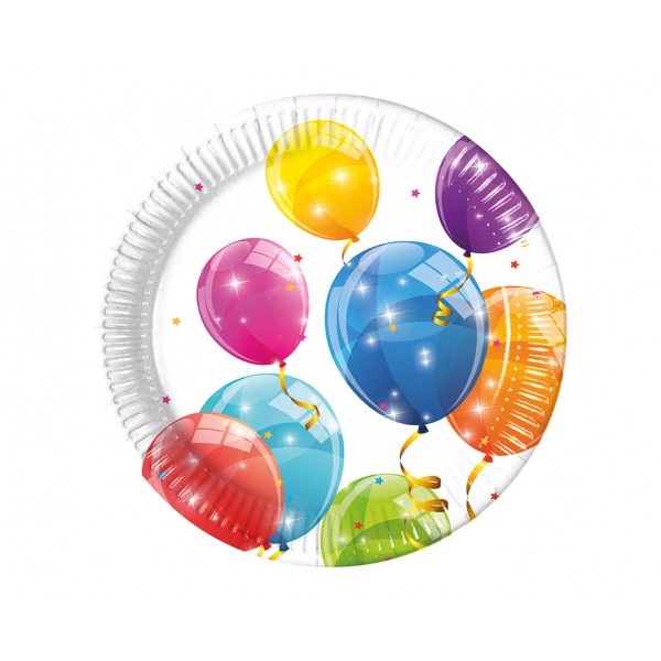 God Farfurii Carton Sparkling Balloons, Next Generation, 20cm 8/set 93483