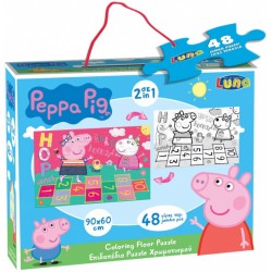 Dia Floor Coloring Puzzle 48 Piese 90*60cm Peppa Pig 482486
