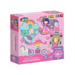 Dia Puzzle Copii 28 Piese Princesses 4 In 1 Luna 621801