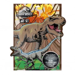 Dia Carte Colorat 24f Cu Stickere Si 6 Mini Markere Jurassic World 570967