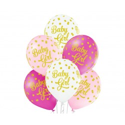 God Balon Latex Baby Girl Dots 30cm 6/set Brn_5000218