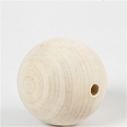 Cc Bila Lemn 6cm 3/set,  Wooden Bead, 60 Mm, 9 Mm, Grass Wood, 3 Pc 56680
