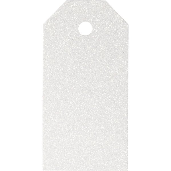 Cc Etichete Manilla Tags, 5*10cm 300g, 15/set Glitter Alb 51001