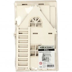 Cc Kit Constructie Lemn Casuta, Doll House Construction H:25 Cm 57879