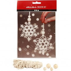 Cc Mini Kit Creativ Craciun Decoratiuni Suspendate Macrame Fulgi De Zapada 977409