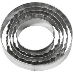 Cc Forme Metal Cookie Cutters, Circle, 8 Cm, 5 Pc, 1 Pack 782882 Cerc