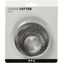 Cc Forme Metal Cookie Cutters, Circle, 8 Cm, 5 Pc, 1 Pack 782882 Cerc