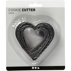 Cc Forme Metal Cookie Cutters, Heart, 8 Cm, 5 Pc, 1 Pack 782883