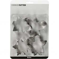 Cc Forme Metal Cookie Cutters, Christmas Tree,angel, Reindeer, Snowflake, 8 Cm, 4/set 782886