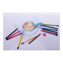 As Creioane Colorate Jumbo Astra 12/set + Ascutitoare 312110007