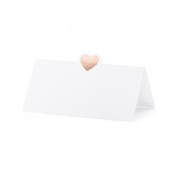 Pd Carti Vizita Masa Place Cards Heart, Rose Gold, 10 X 5 Cm 10/set Ws10-019r