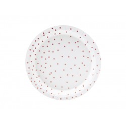 Pd Farfurii Carton Polka Dots, White, 18cm 6/set Tpp53-008