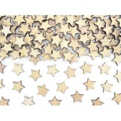 Pd Confetti Lemn Stars, 2x2cm 50/set Kons3-100