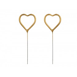 Pd Artificii Sparklers Heart, Gold, 16.5cm 2/set Zo1-019