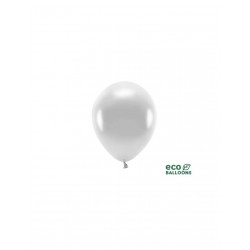 Pd Baloane Eco Balloons, 26cm, Metallic, Silver 100/set Eco26m-018