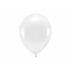 Pd Baloane Eco Balloons 26cm, Metallic White 10/set Eco26m-008-10