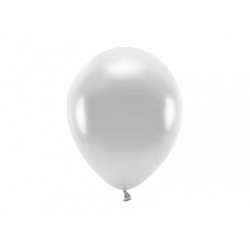 Pd Baloane Eco Balloons 26cm, Metallic Silver 10/set Eco26m-018-10
