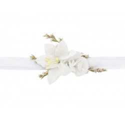 Pd Bratara Flori Flower Wrist Corsage, White Kors3
