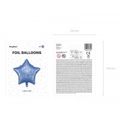 Pd Balon Folie Aluminiu Happy Birthday, 40cm, Navy Blue Fb93-074