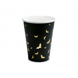 Pd Pahare Carton Cups Trick Or Treat, 220ml, Black With Gold Pattern, 6/set Kpp20-eu1