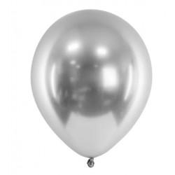 Pd Baloane Glossy Balloons 30cm, Silver 10/set Chb1-018-10