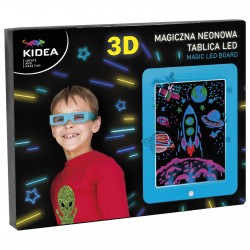 De Tableta Magica 3d Pentru Scris Si Desenat Led Albastru Neon Kidea Mnt3dlkan