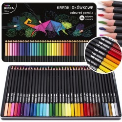 De Creioane Colorate Triunghiulare Cutie Metal Culori Intense 36/set Kidea Ktmp36ka