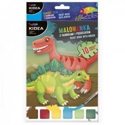 De Carte De Colorat Si Pictat 6 Culori/set + Pensula Dinozauri Kidea Mfpdka
