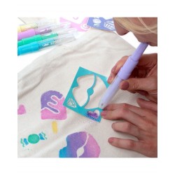De Markere Spray Pentru Textile 5 Culori/set Pastel Sweet Love Kidea Mtsssw5ka