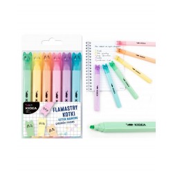 De Textmarker Pisici 6/set Culori Pastel Kidea Fk6kka