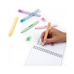 De Textmarker Pisici 6/set Culori Pastel Kidea Fk6kka