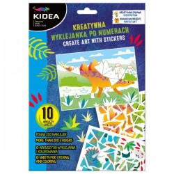 De Carte De Colorat Cu Stickere 200buc Dinozauri Kidea Kwpnaka