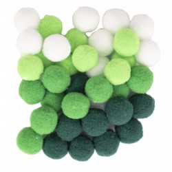 As Pompom 20mm Mix Verde 335121019