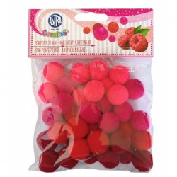 As Pompom 20mm Mix Rosu 335121021