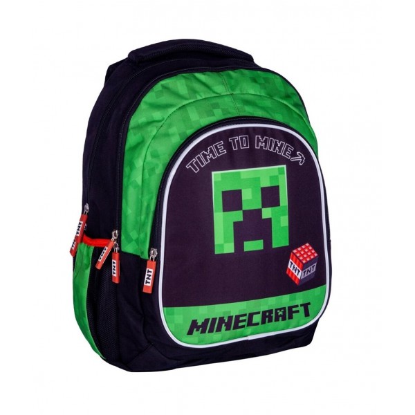 As Rucsac Scolar 3 Compartimente Minecraft Time To Mine Ab300 502022132