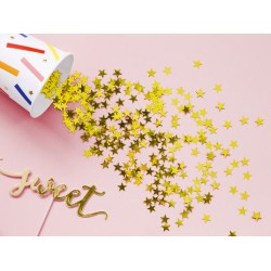 Pd Confetti, Confetti Stars, Gold, 10mm, 30g Kons6