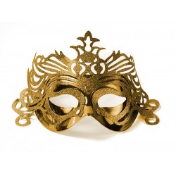 Pd Masca, Mask With Ornament, Gold, 24cm Mas2-019