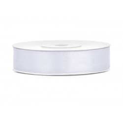 Pd Banda Satin, Satin Ribbon, White, 12mm/25m Ts12-008