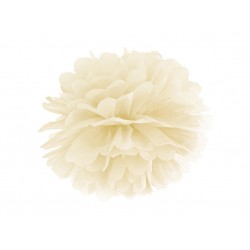 Pd Pompom Hartie Matase, Tissue Paper Pompom, Cream, 25cm Pp25-079