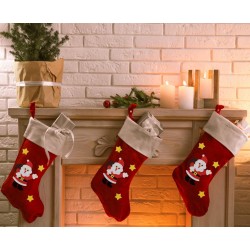 God Decoratiune Craciun Santa Claus Sock, 47cm Nw-sszm